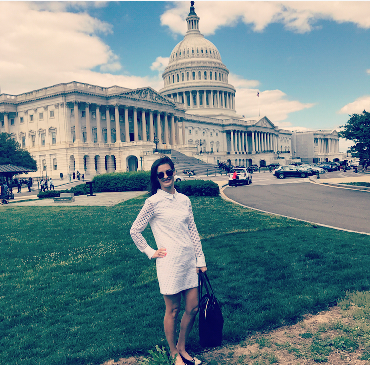 Monica standing in front of the U.S. Capitol